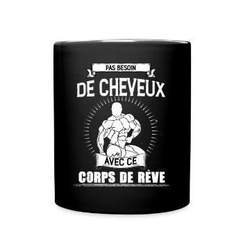 Ce Corps De Reve Citation Homme Chauve - Mug uni - noir - Devant