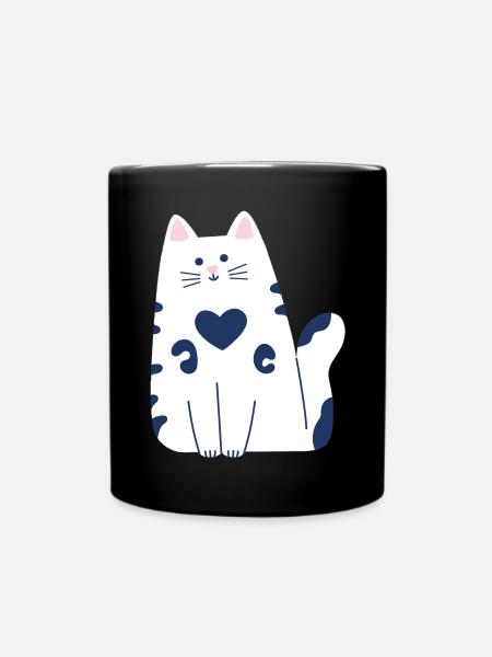 Ozelot - Tasse einfarbig - Schwarz