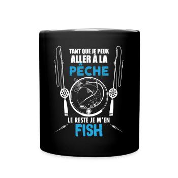 pêcheur cadeaux de pêche - Mug uni - noir - Devant