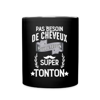 Super tonton Chauve - Mug uni - noir - Devant
