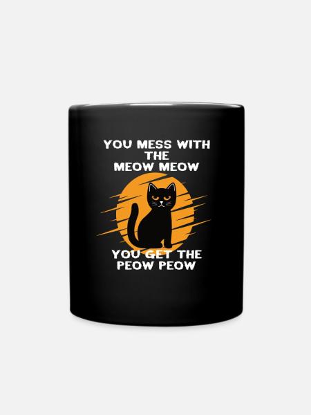 Katze die man nicht ärgern sollte. - Tasse einfarbig - Schwarz