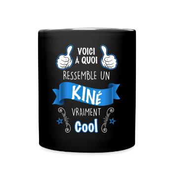 Kinésithérapeute idée Cadeau Kiné Humour Métier - Mug uni - noir - Devant