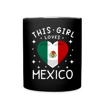 Mexiko Flagge Mexikanische Fahne Mexico Südamerika - Tasse einfarbig - Schwarz - Vorne