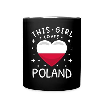 Poland Flag Used Look Polska Polish Flag - Full Colour Mug - black - Front