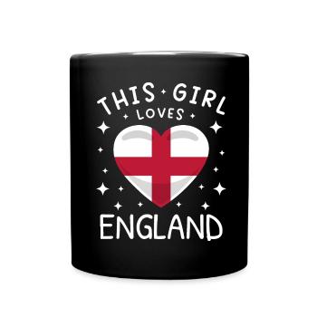 England Flag Vintage English Flag UK GB - Full Colour Mug - black - Front