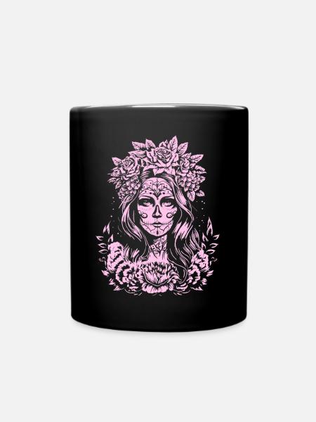 Dia de los Muertos Halloween Mexiko Kostüm Frau - Tasse einfarbig - Schwarz