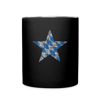 Bayern Stern - Tasse einfarbig - Schwarz - Vorne