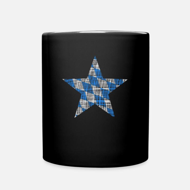 Bayern Stern - Tasse einfarbig - Schwarz