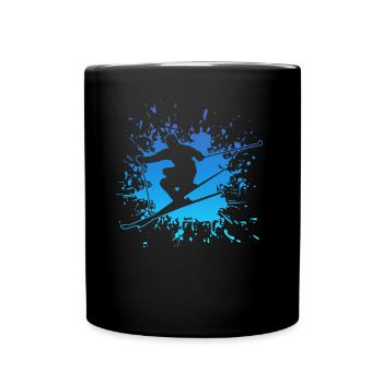 Skiing - Tasse einfarbig - Schwarz - Vorne