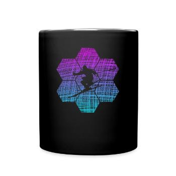 Ski Skiing - Tasse einfarbig - Schwarz - Vorne
