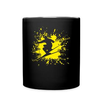 Ski - Tasse einfarbig - Schwarz - Vorne