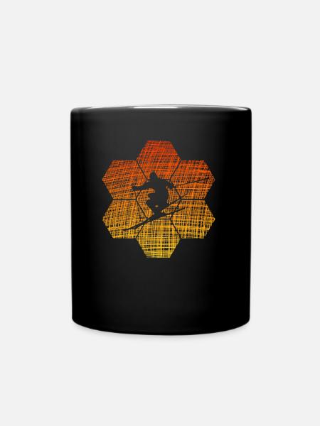 Skiing Ski fahren - Tasse einfarbig - Schwarz