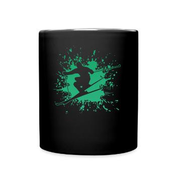 Ski fahren - Tasse einfarbig - Schwarz - Vorne