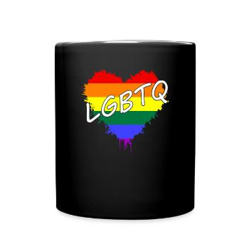 LGBTQ lgbtq heart - Tasse einfarbig - Schwarz - Vorne