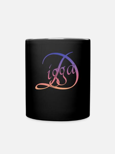 Digga digga - Tasse einfarbig - Schwarz