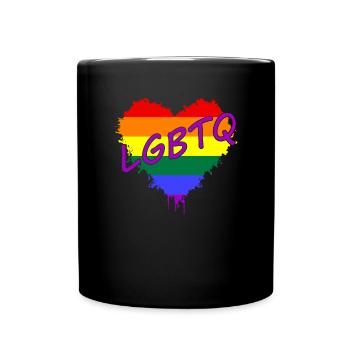 Herz LGBTQ heart lgbtq - Tasse einfarbig - Schwarz - Vorne