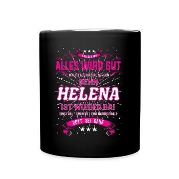 Helena Design, alles wird gut - Tasse einfarbig - Schwarz - Vorne
