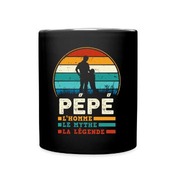 Mon Pépé est Une légende Cadeau drôle papi - Mug uni - noir - Devant