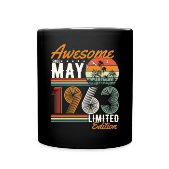 Mai 1963 Vintage Retro Anniversaire - Mug uni - noir - Devant