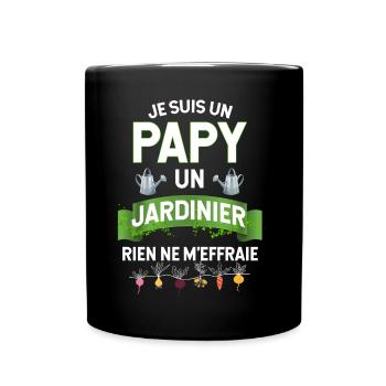 Papy Son Jardin C'est Le Meilleur Humour Jardinier - Mug uni - noir - Devant