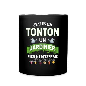 Mon Tonton Jardinier Cadeau Humour Jardin Homme - Mug uni - noir - Devant