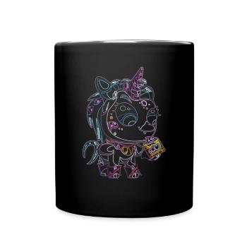 Unicorn Unicorn - Fantasy - Magic - Fairy Tale - Full Colour Mug - black - Front