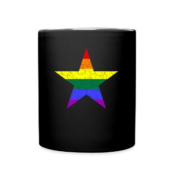 Lgbtq, Stern, Pride Month, LGBTQ - Tasse einfarbig - Schwarz - Vorne
