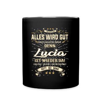 Lotte Design, alles wird gut - Tasse einfarbig - Schwarz - Vorne
