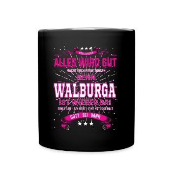 Walburga Design, alles wird gut - Tasse einfarbig - Schwarz - Vorne
