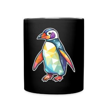 Crème glacée Cool Colorful Penguin Bird - Mug uni - noir - Devant