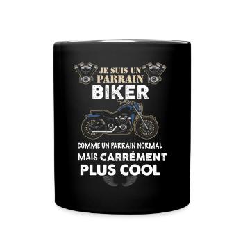 Parrain motard Cadeau Homme Moto - Mug uni - noir - Devant