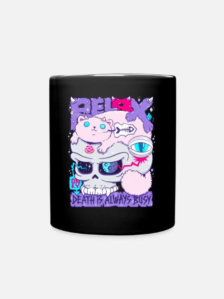 Détendez-vous seulement la mort est toujours occupée - Mug uni - noir