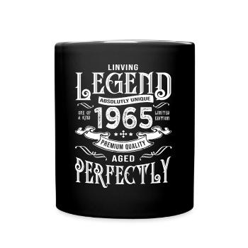 1965 anniversaire vintage né en 1965 - Mug uni - noir - Devant