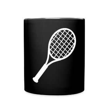 Tennis racket design for the tennis player - Full Colour Mug - black - Front