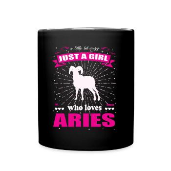 Just a Girl who loves Widder Outfit - Tasse einfarbig - Schwarz - Vorne