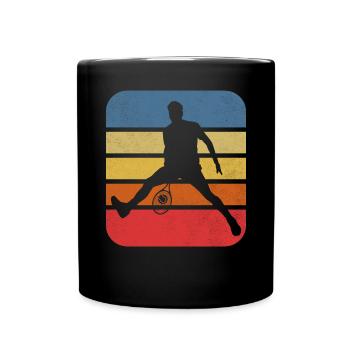 Tennisspieler Tennisschläger Tennisplatz Geschenk - Tasse einfarbig - Schwarz - Vorne
