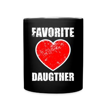 Favorite Daugther - Lieblingstochter - Tasse einfarbig - Schwarz - Vorne