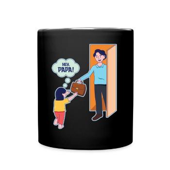 Fête des pères Hey Daddy Design - Mug uni - noir - Devant