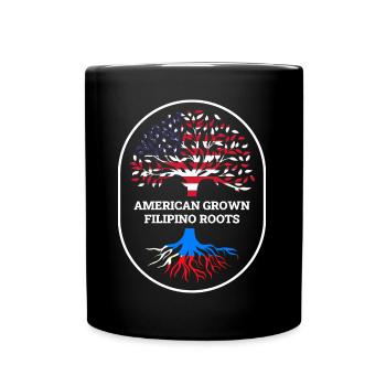 Fil-Am Design für stolze Pinoys - Tasse einfarbig - Schwarz - Vorne