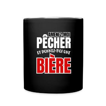 amenez-moi pêcher et donnez-moi une bière - Mug uni - noir - Devant