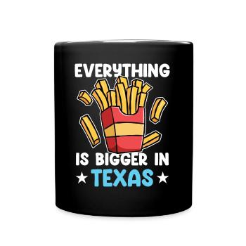 Des frites texanes conçues pour les fiers Texans - Mug uni - noir - Devant