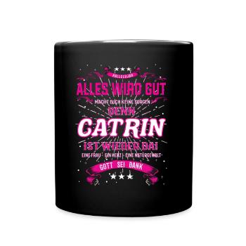 Catrin Design - Alles wird gut - Tasse einfarbig - Schwarz - Vorne