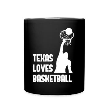 Texas basketball design for proud Texas fans - Full Colour Mug - black - Front