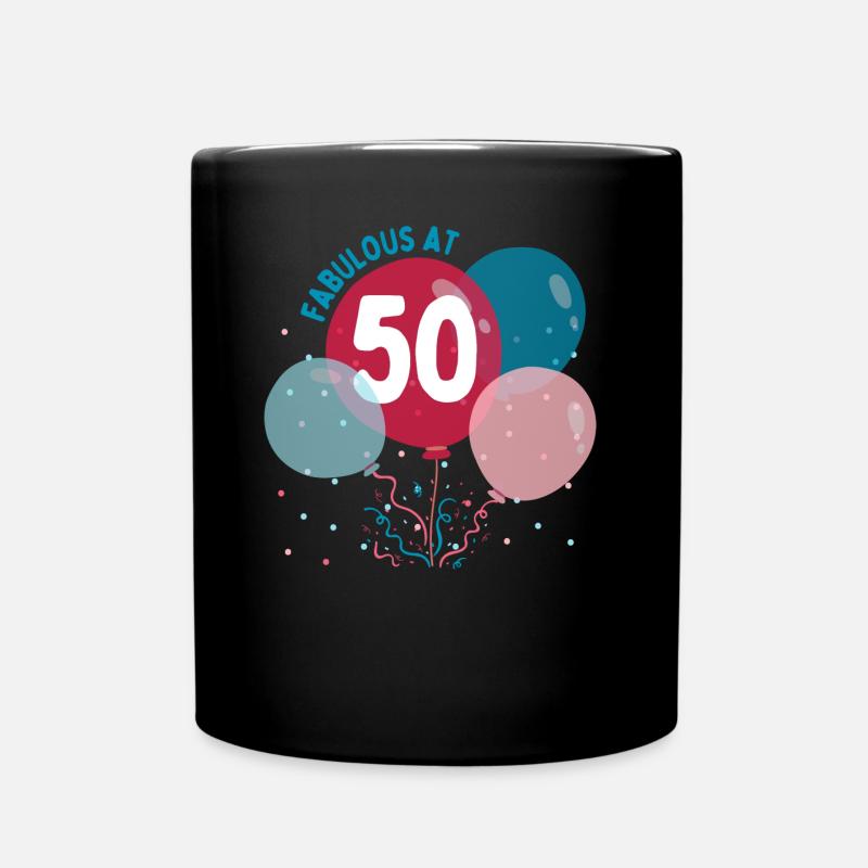 Fabilous at 50 - Full Colour Mug - black