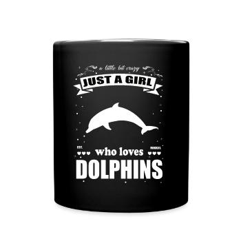 Just a Girl who loves Delphine Outfit - Tasse einfarbig - Schwarz - Vorne