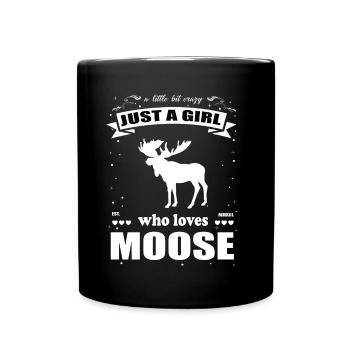 Just a Girl who loves Elche Outfit - Tasse einfarbig - Schwarz - Vorne
