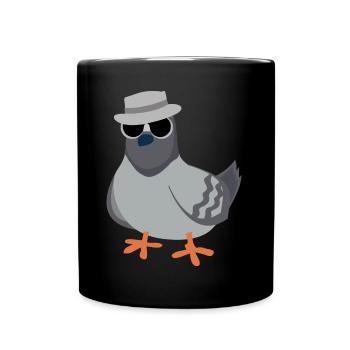 Cooles Taubendesign für Taubenliebhaber - Tasse einfarbig - Schwarz - Vorne