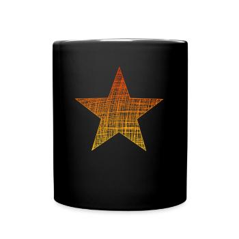 orange star stern orange - Tasse einfarbig - Schwarz - Vorne