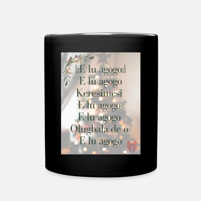 « E lu agogo Keresimesi » Nigeria Lagos Yoruba - Mug uni - noir