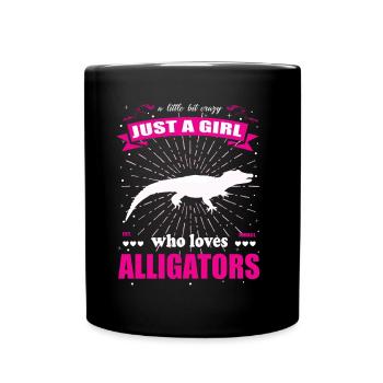 Just a Girl who loves Alligatoren Outfit - Tasse einfarbig - Schwarz - Vorne